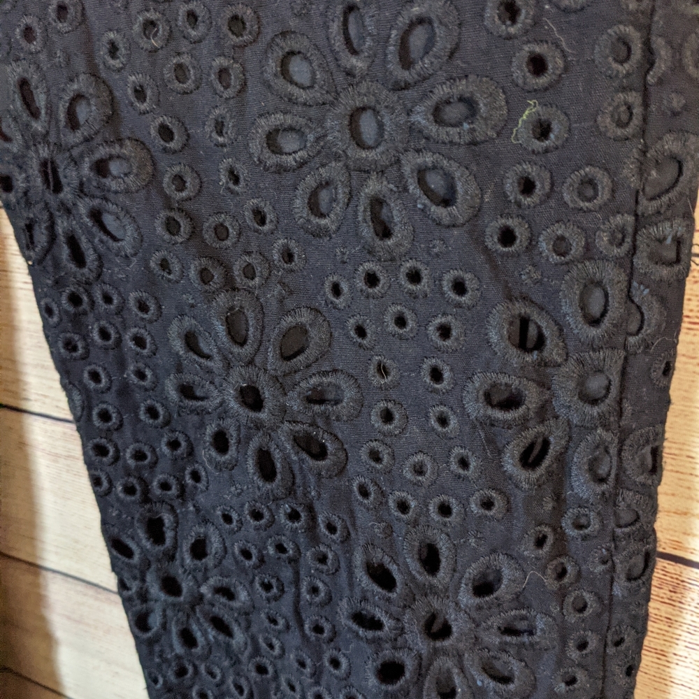 NWOT J.Crew navy blue floral cafe Capri pants